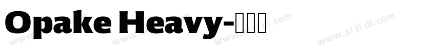 Opake Heavy字体转换